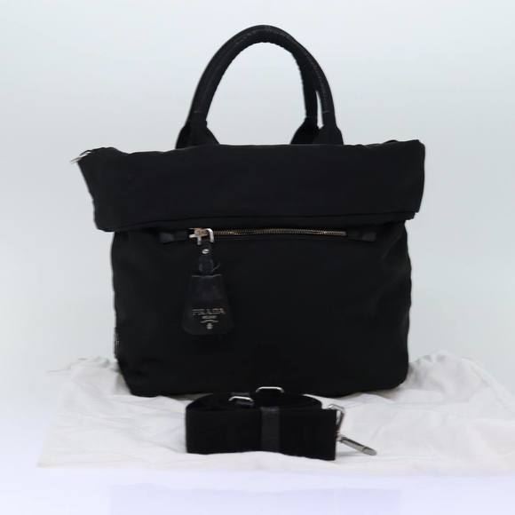 PRADA Hand Bag Nylon 2way Black Auth mr207 - Picture 12 of 16